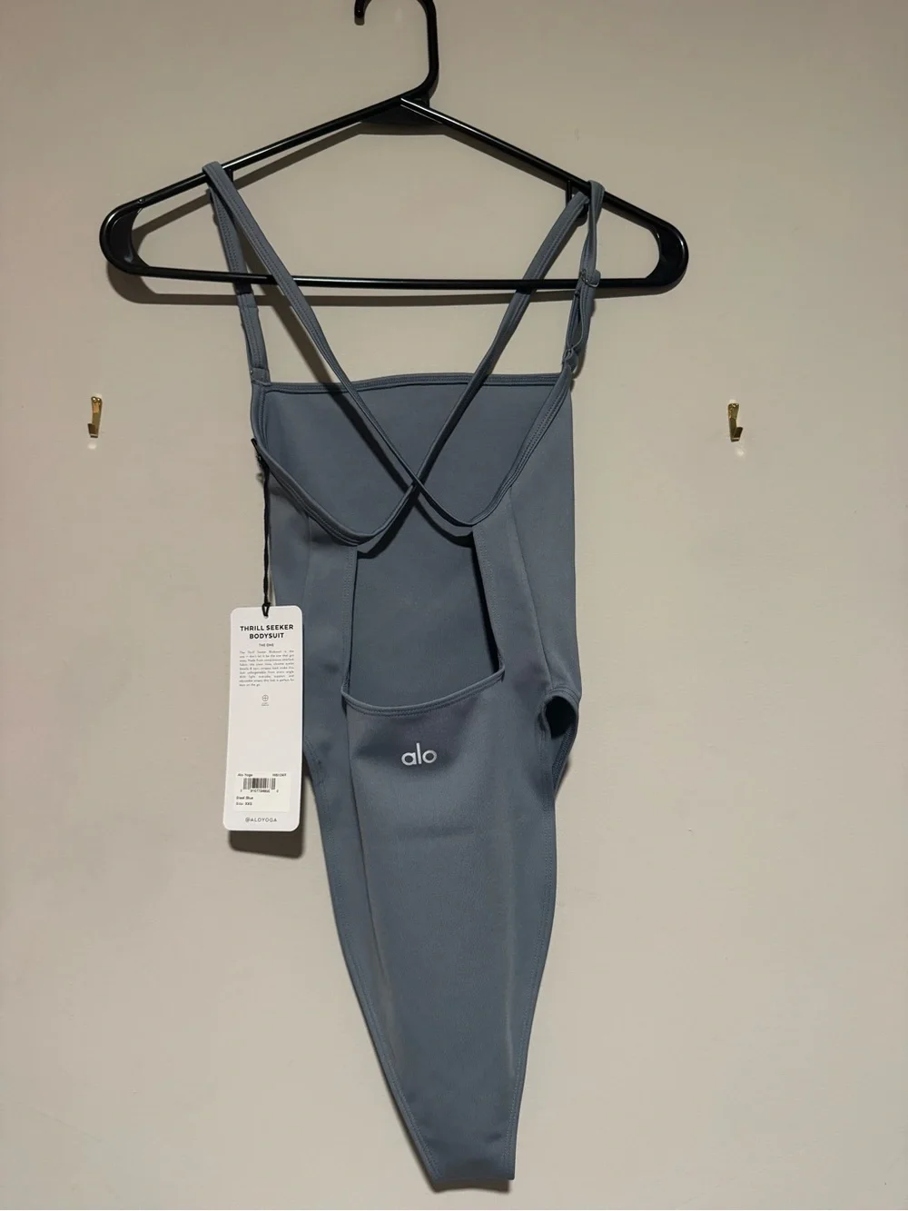 ALO Yoga Thrill Seeker Bodysuit High-Cut Bodysuit In Blue